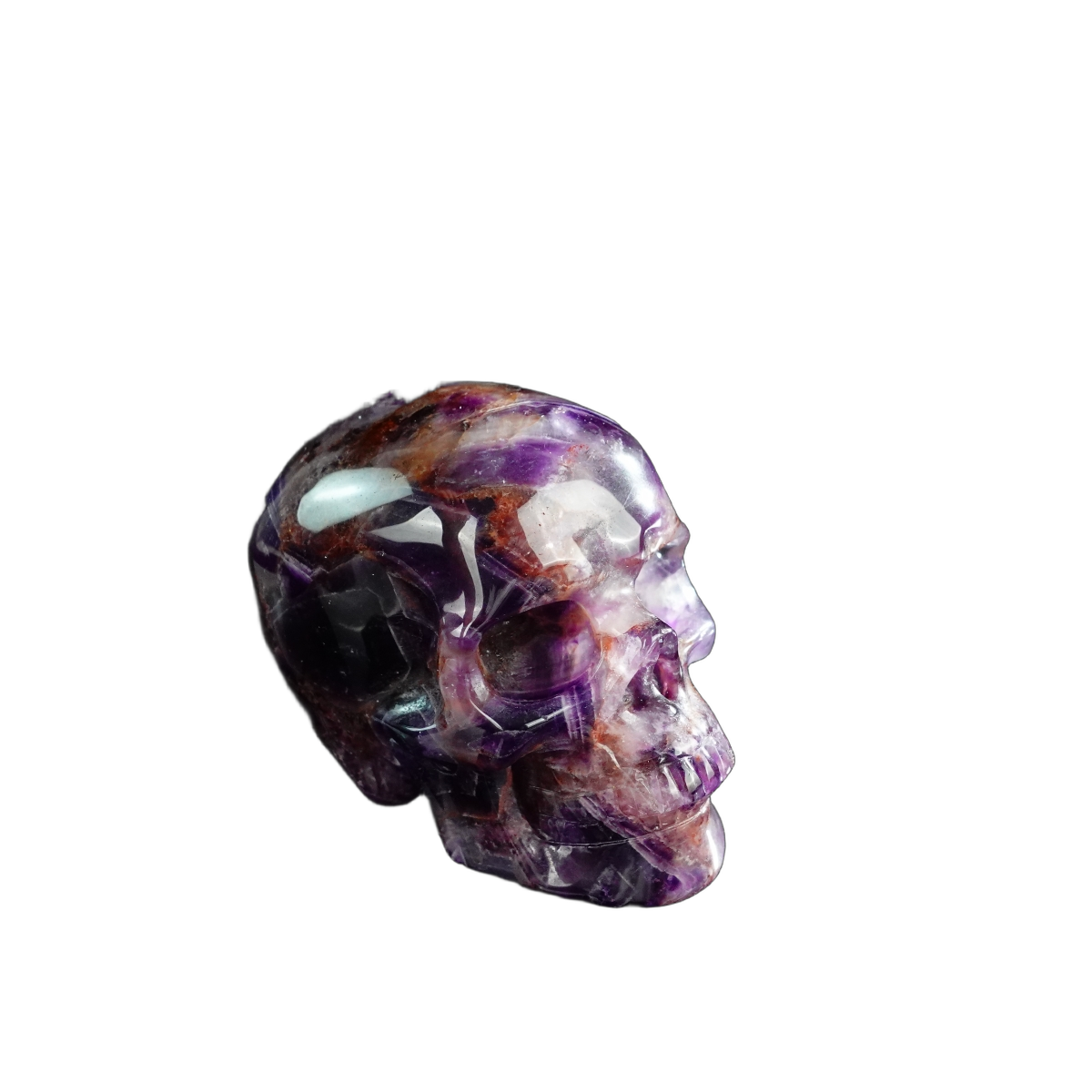3.0" Amethyst Crystal Skull Carving - Unique Piece #AM05