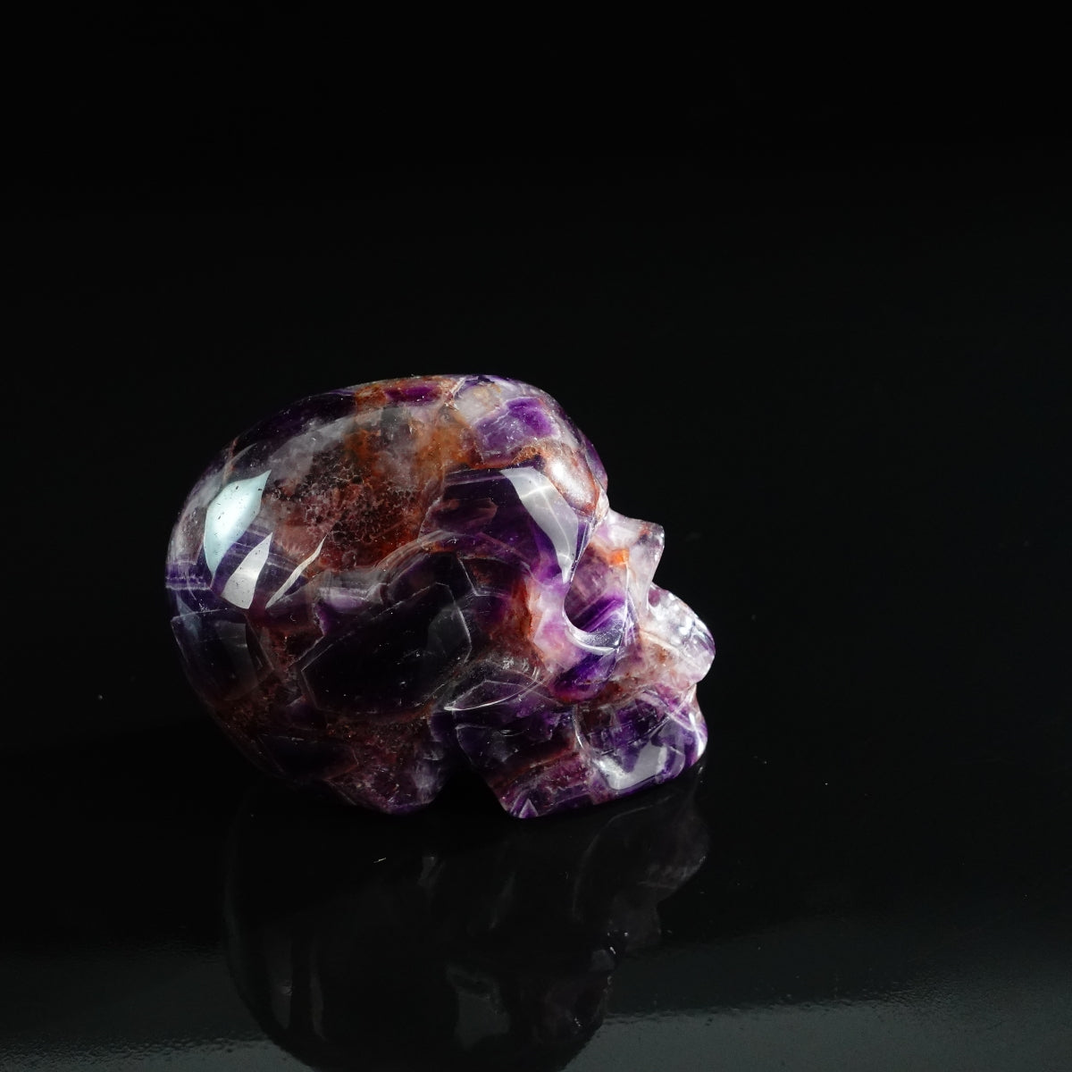 3.0" Amethyst Crystal Skull Carving - Unique Piece #AM05