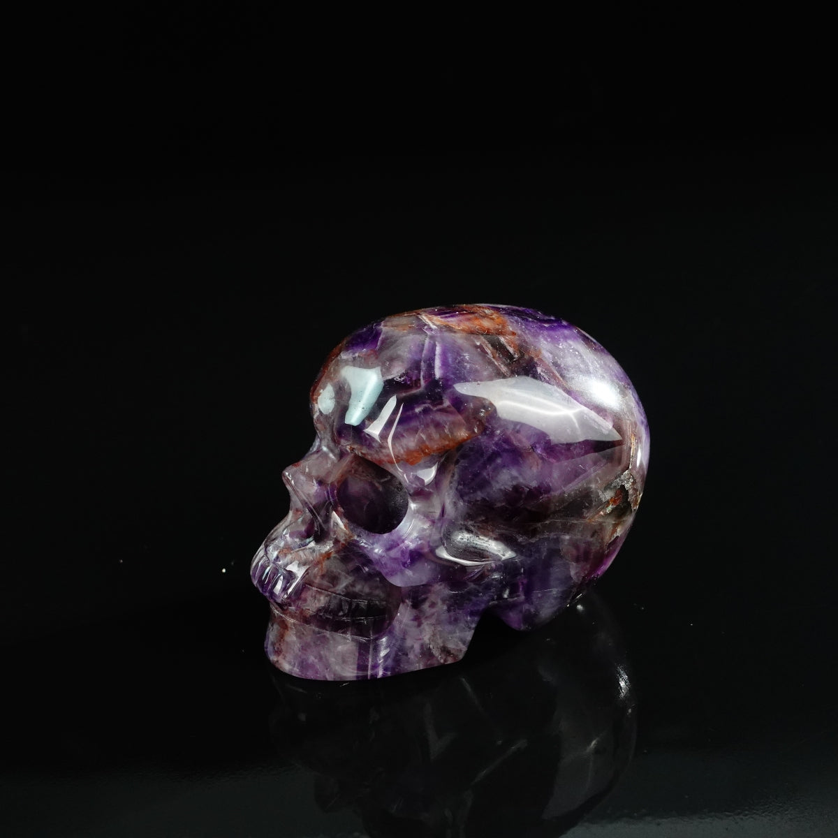 3.0" Amethyst Crystal Skull Carving - Unique Piece #AM05
