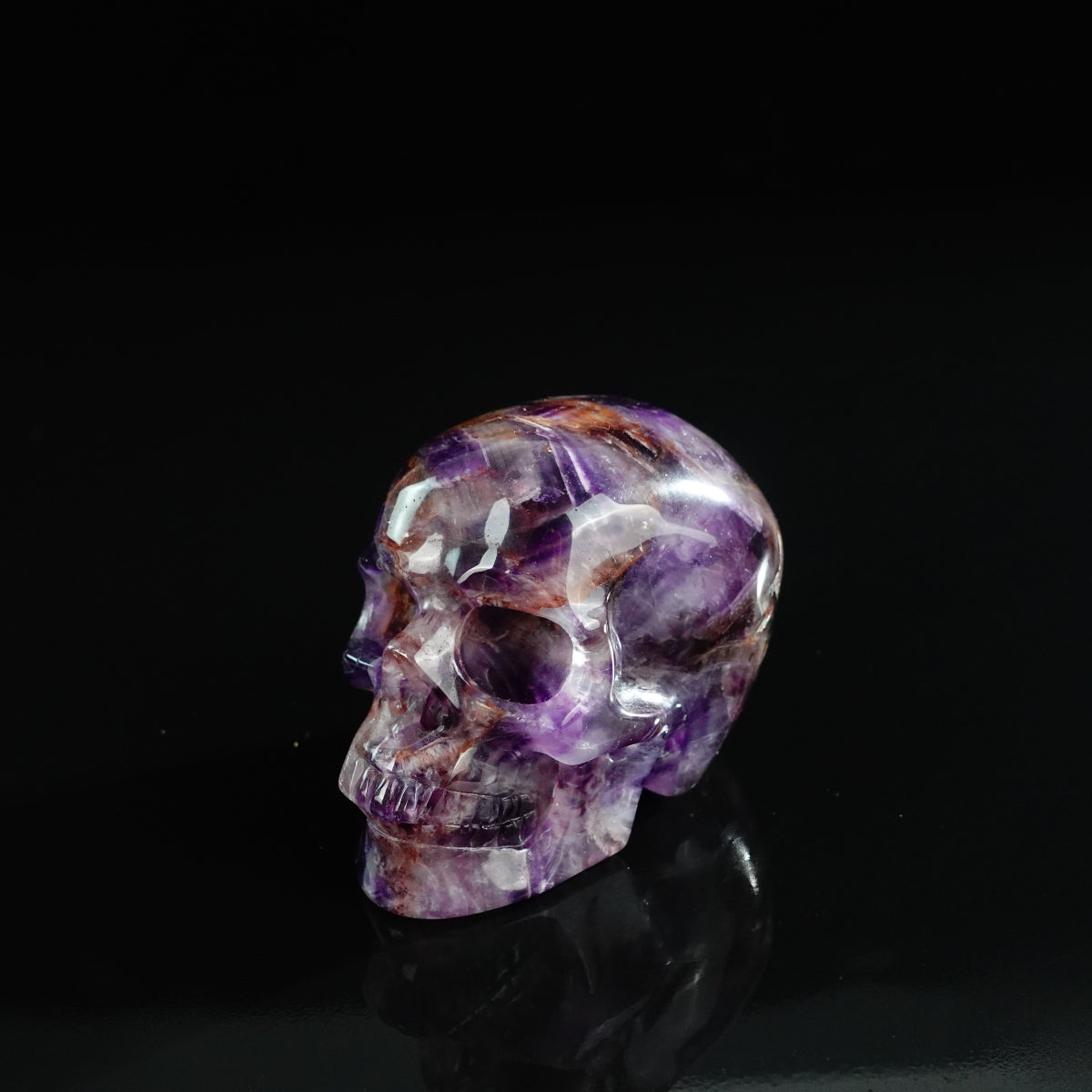 3.0" Amethyst Crystal Skull Carving - Unique Piece #AM05