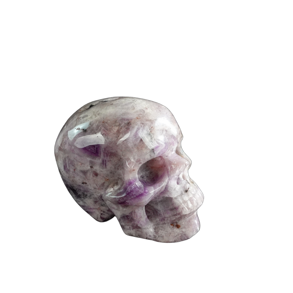 3.0" Amethyst Crystal Skull Carving - Unique Piece #AM06