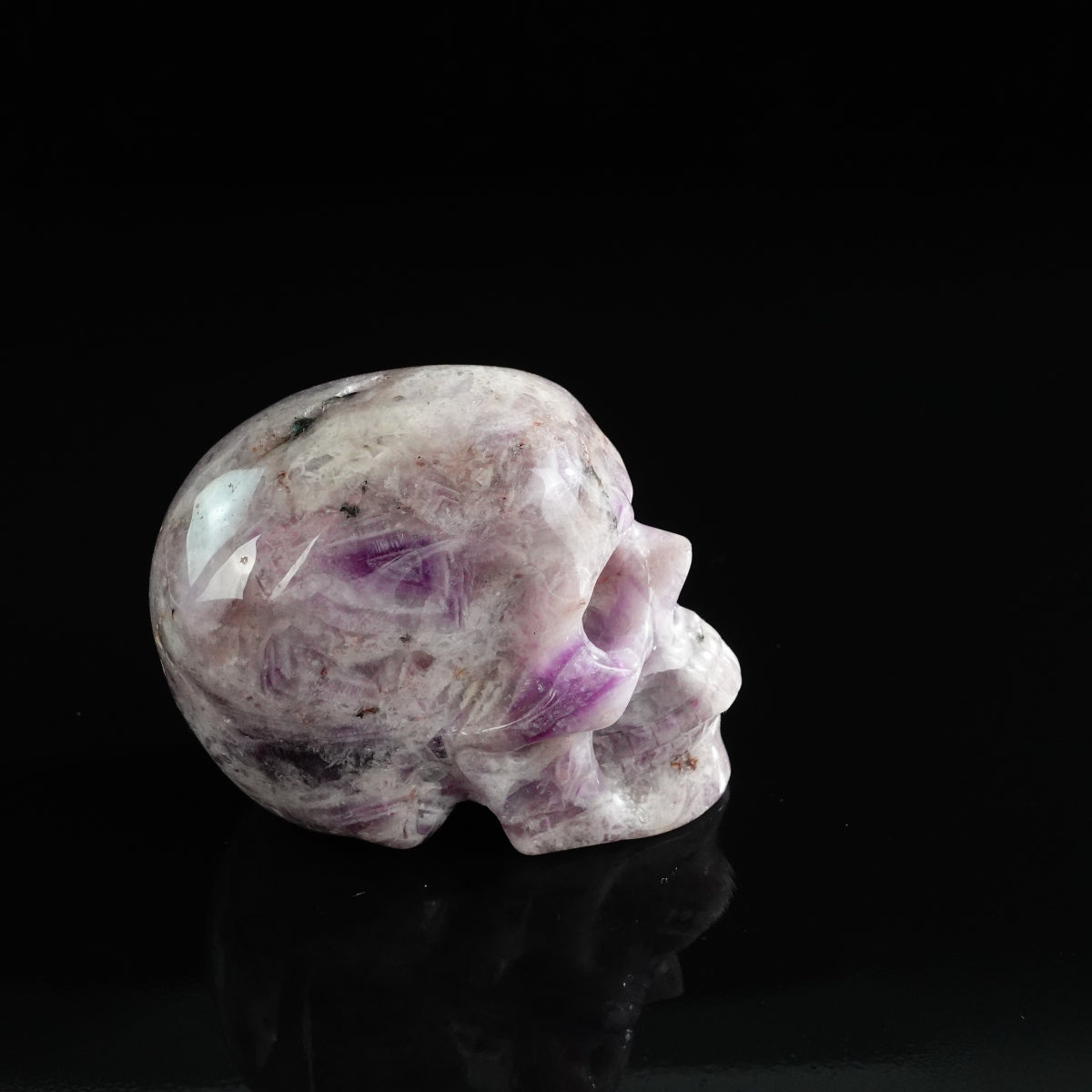 3.0" Amethyst Crystal Skull Carving - Unique Piece #AM06