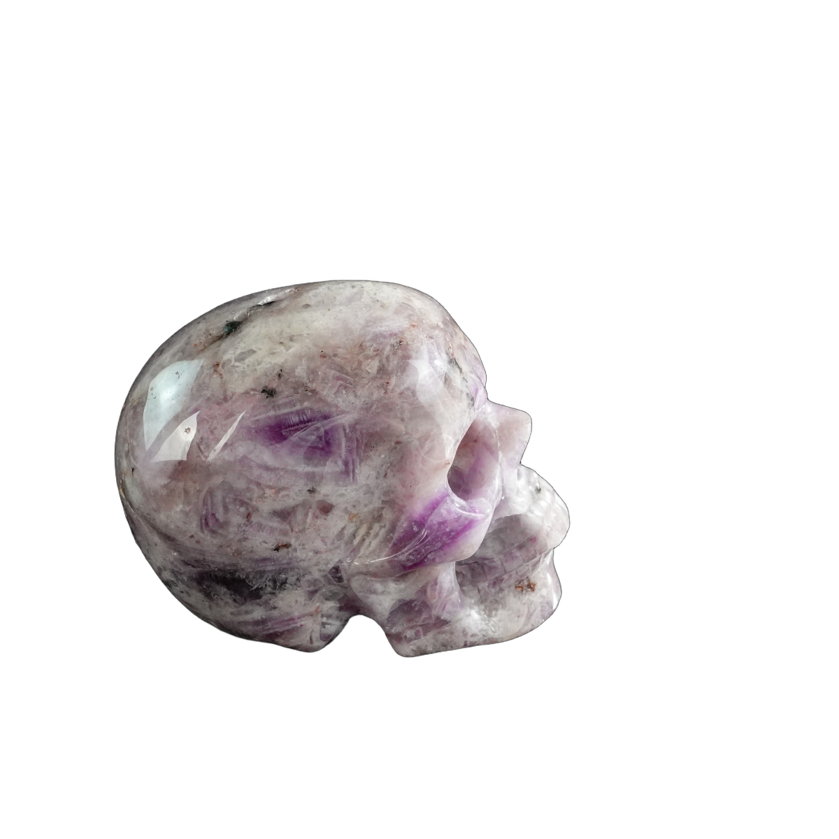 3.0" Amethyst Crystal Skull Carving - Unique Piece #AM06