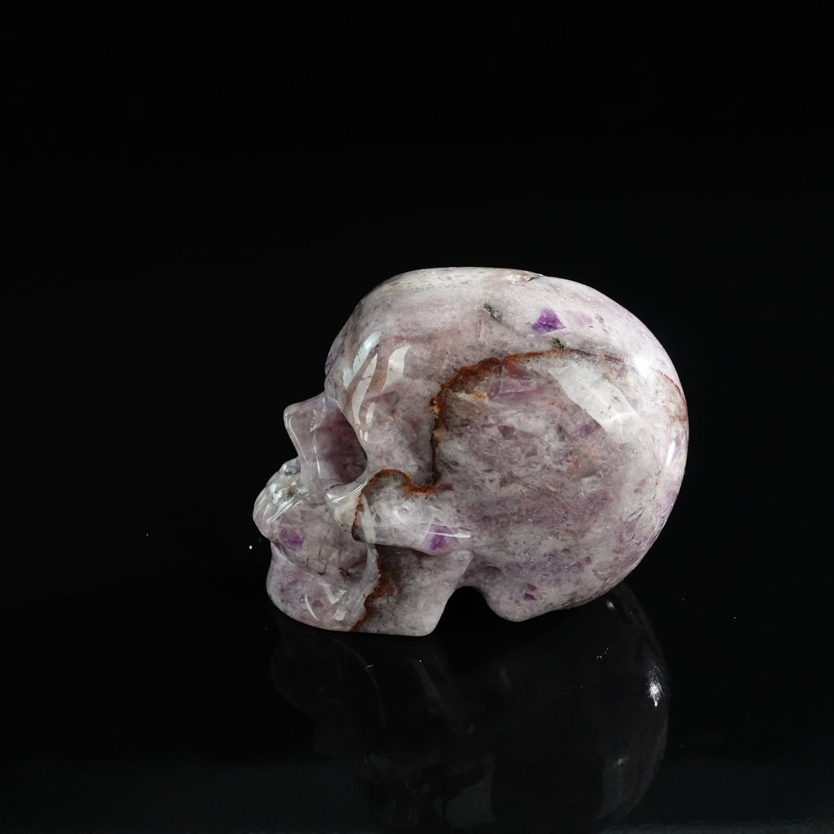 3.0" Amethyst Crystal Skull Carving - Unique Piece #AM06