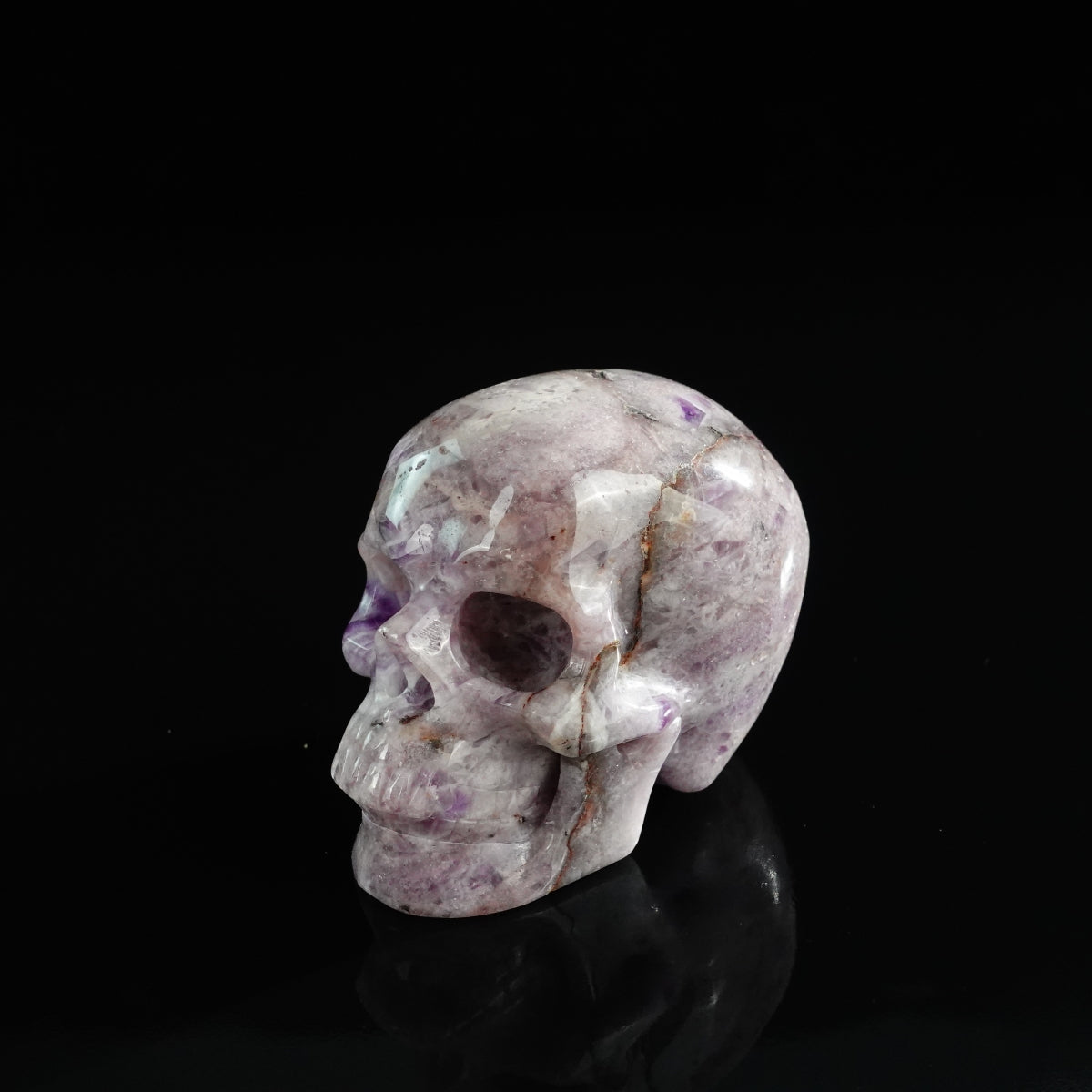 3.0" Amethyst Crystal Skull Carving - Unique Piece #AM06