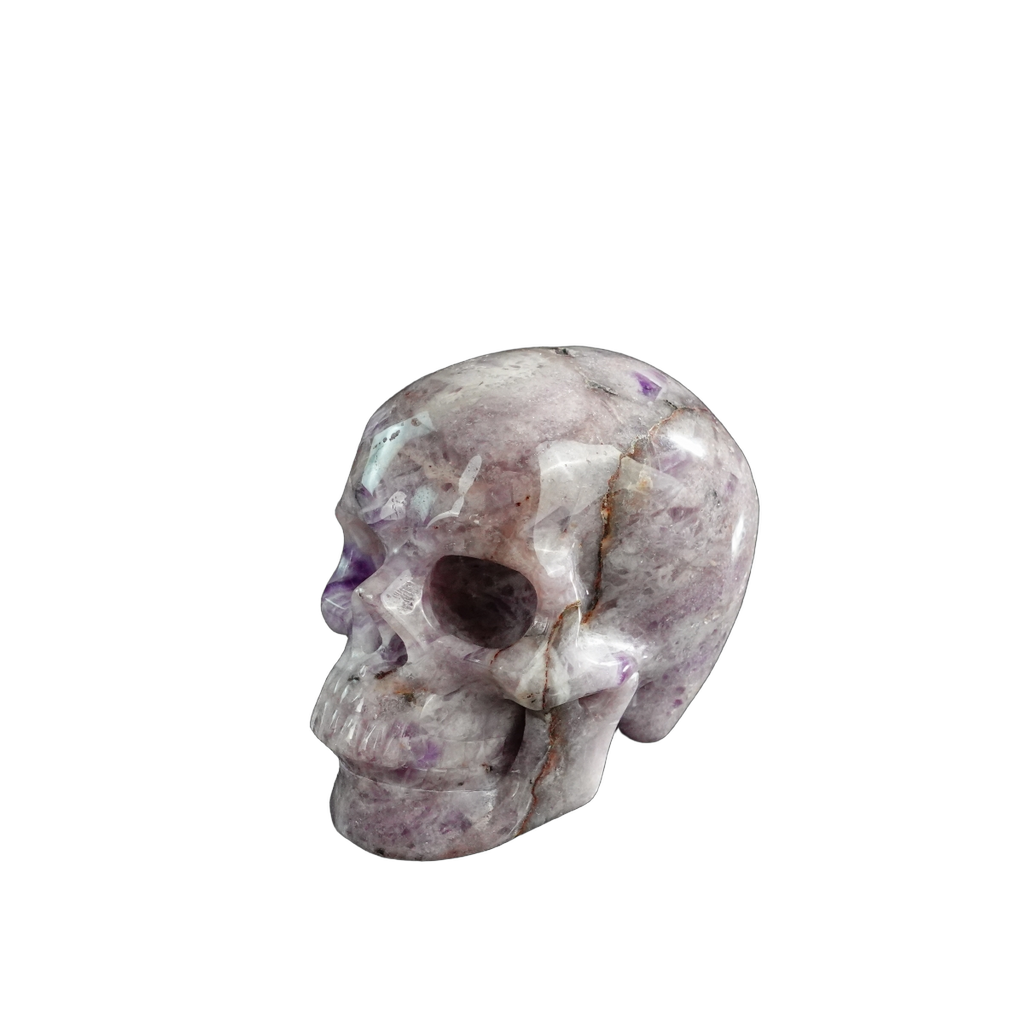3.0" Amethyst Crystal Skull Carving - Unique Piece #AM06
