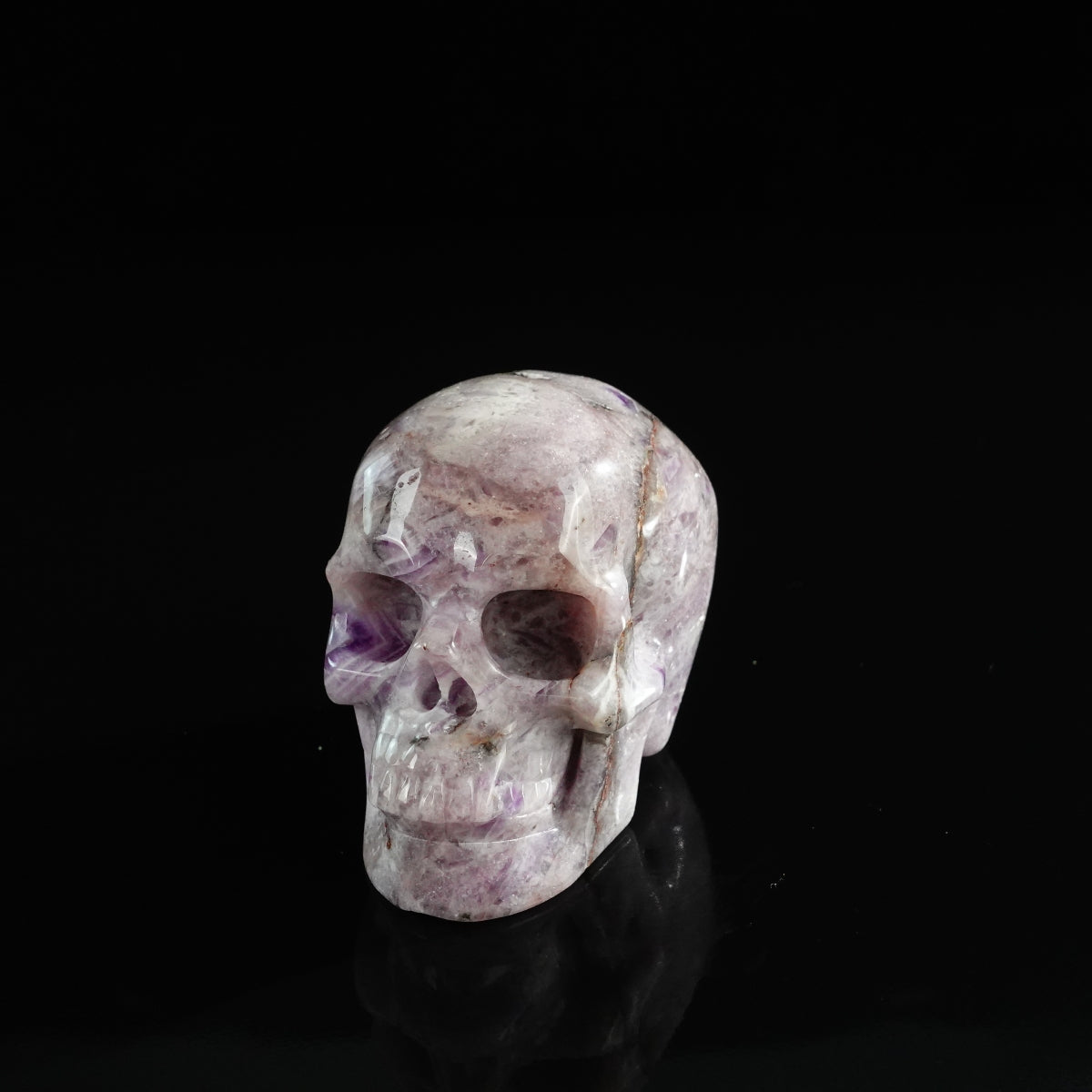 3.0" Amethyst Crystal Skull Carving - Unique Piece #AM06