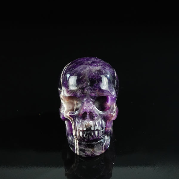 3.0" Amethyst Crystal Skull Carving - Unique Piece #AM07