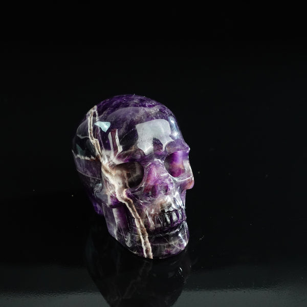 3.0" Amethyst Crystal Skull Carving - Unique Piece #AM07 - alternate view