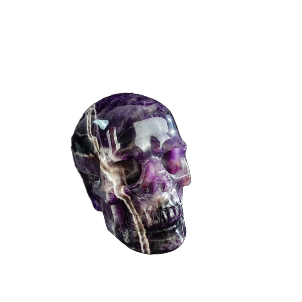 3.0" Amethyst Crystal Skull Carving - Unique Piece #AM07 - alternate view