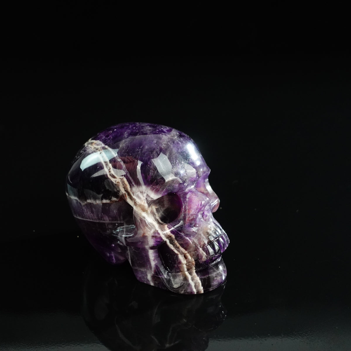 3.0" Amethyst Crystal Skull Carving - Unique Piece #AM07