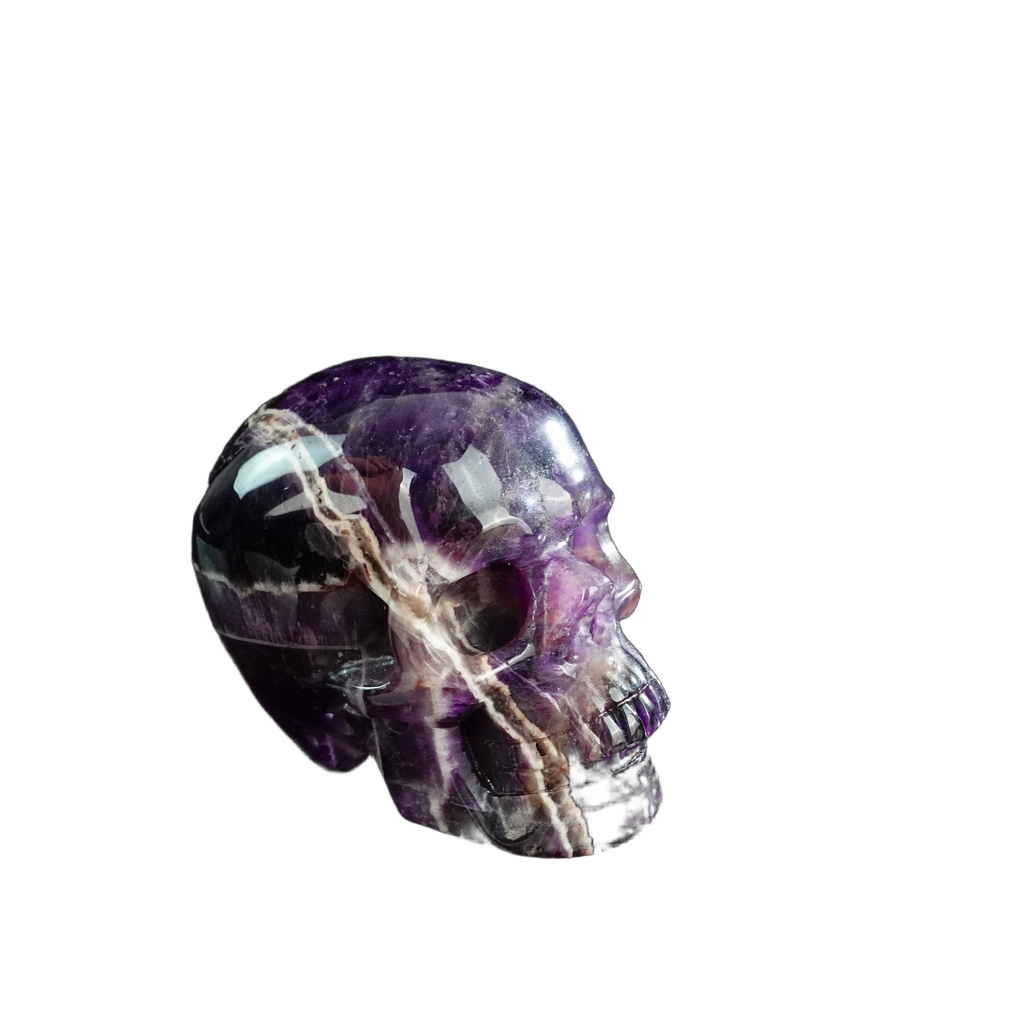 3.0" Amethyst Crystal Skull Carving - Unique Piece #AM07