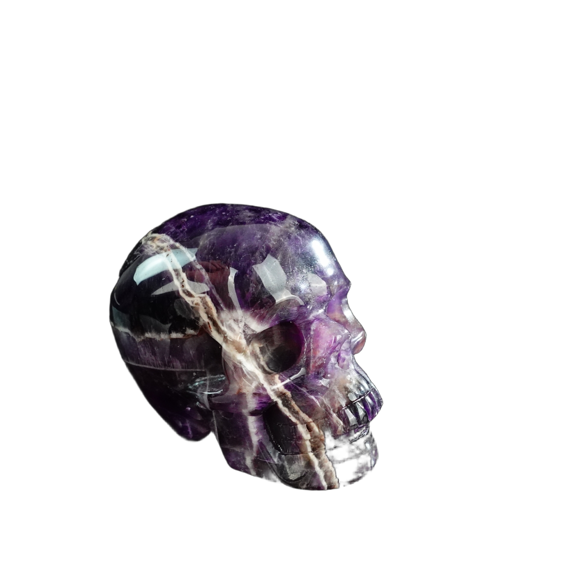 3.0" Amethyst Crystal Skull Carving - Unique Piece #AM07