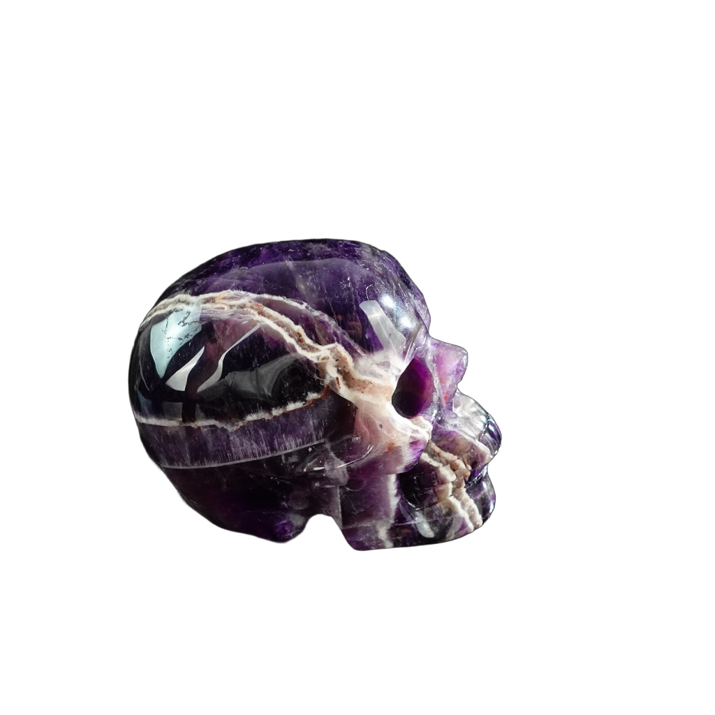 3.0" Amethyst Crystal Skull Carving - Unique Piece #AM07