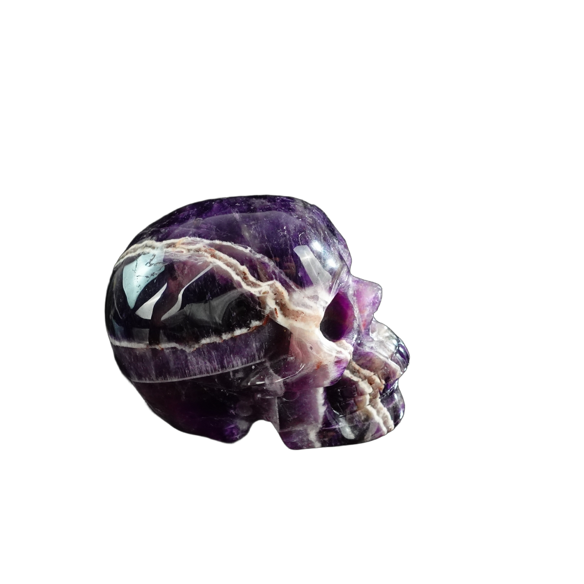 3.0" Amethyst Crystal Skull Carving - Unique Piece #AM07