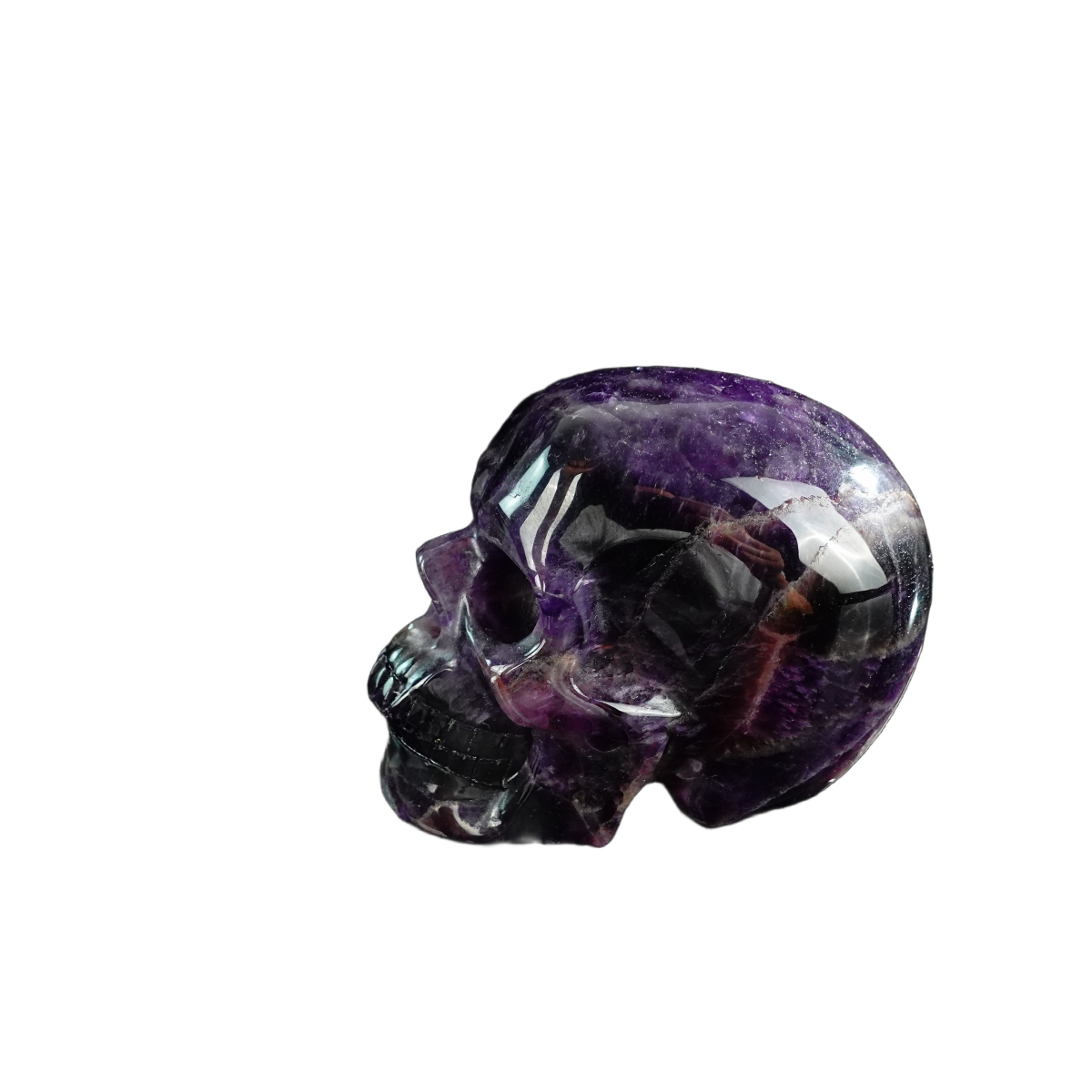 3.0" Amethyst Crystal Skull Carving - Unique Piece #AM07