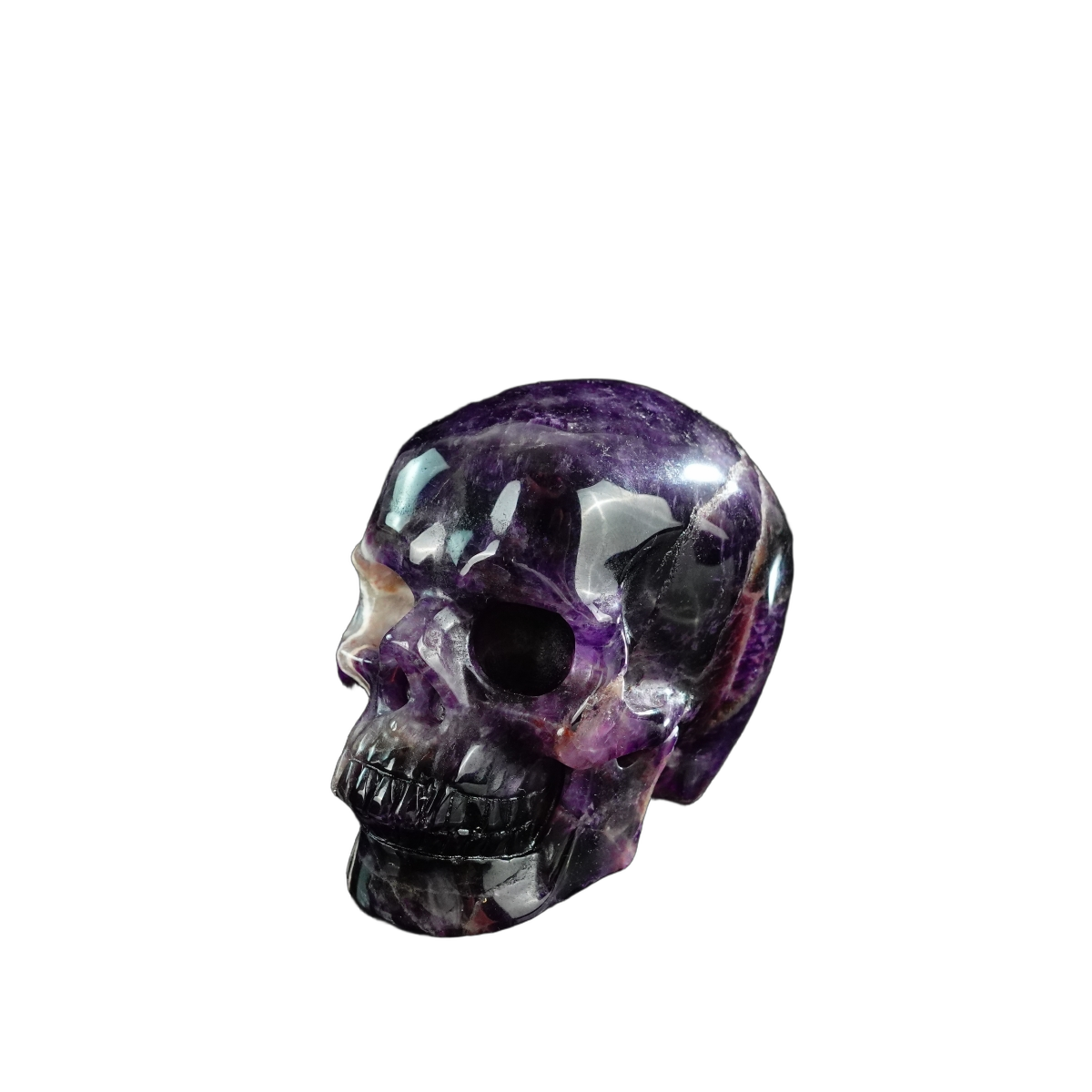 3.0" Amethyst Crystal Skull Carving - Unique Piece #AM07
