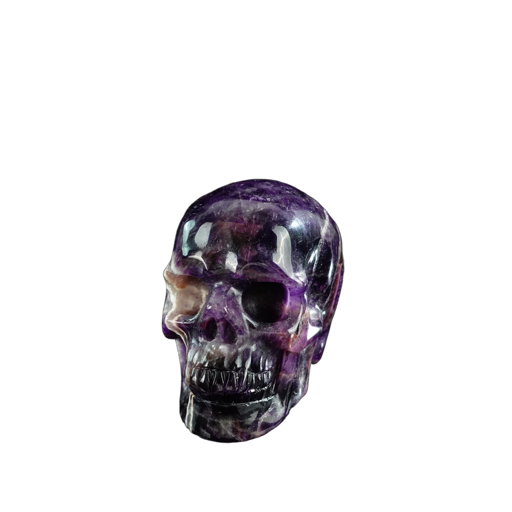 3.0" Amethyst Crystal Skull Carving - Unique Piece #AM07
