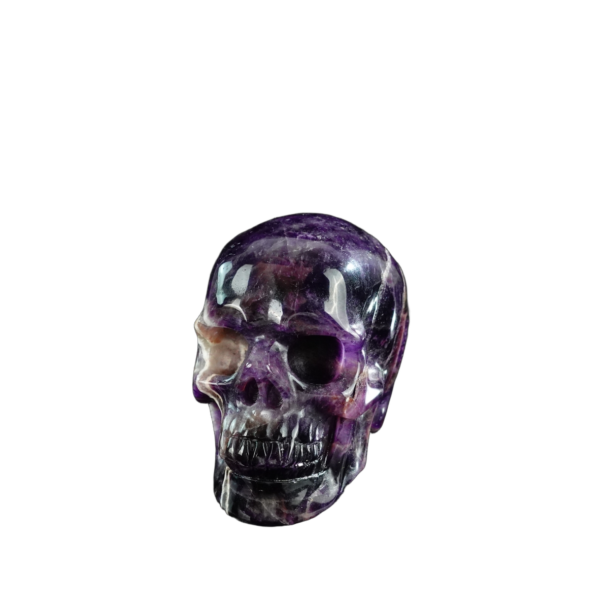 3.0" Amethyst Crystal Skull Carving - Unique Piece #AM07