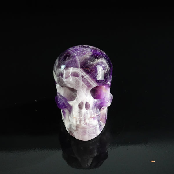 3.0" Amethyst Crystal Skull Carving - Unique Piece #AM08