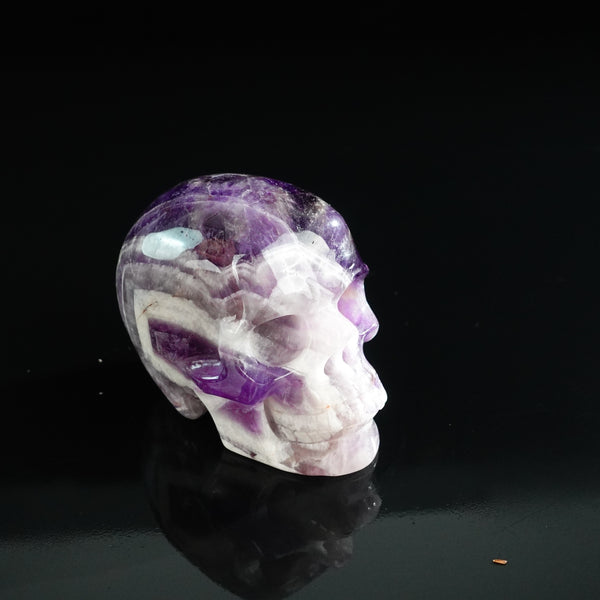 3.0" Amethyst Crystal Skull Carving - Unique Piece #AM08 - alternate view
