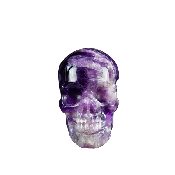 3.0" Amethyst Crystal Skull Carving - Unique Piece #AM09