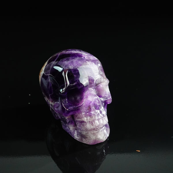 3.0" Amethyst Crystal Skull Carving - Unique Piece #AM09 - alternate view