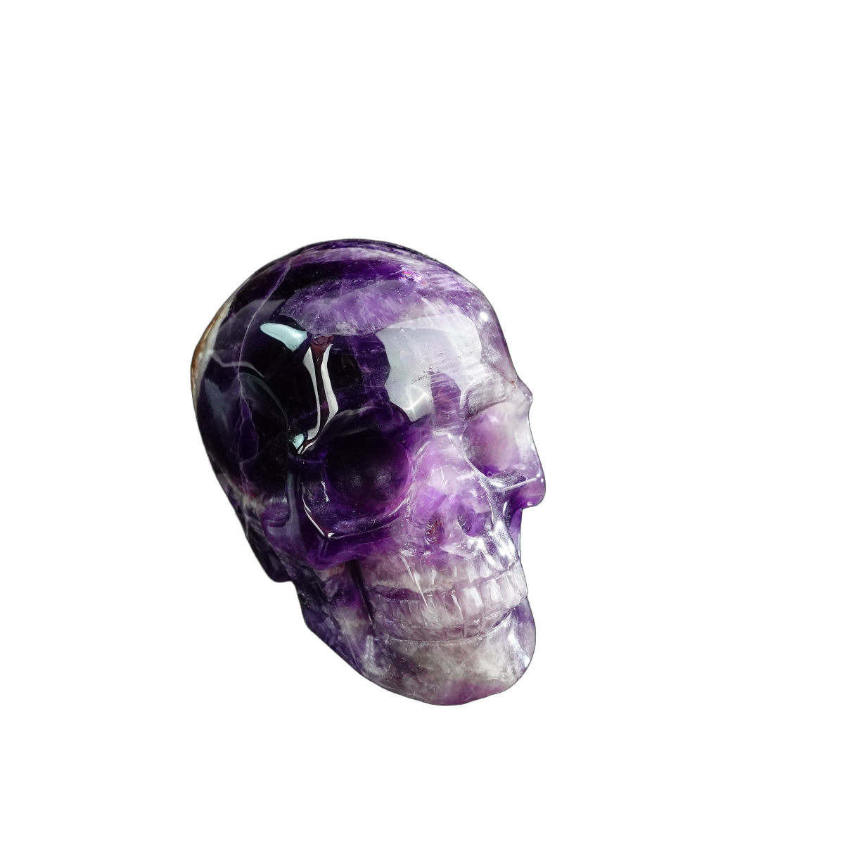 3.0" Amethyst Crystal Skull Carving - Unique Piece #AM09