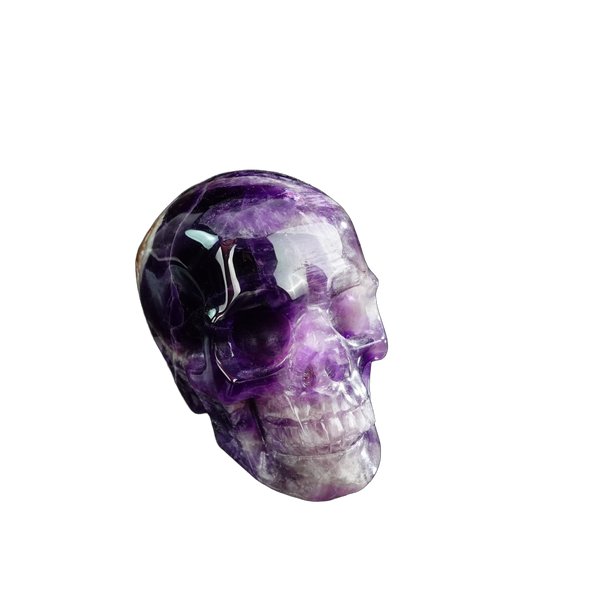 3.0" Amethyst Crystal Skull Carving - Unique Piece #AM09 - alternate view