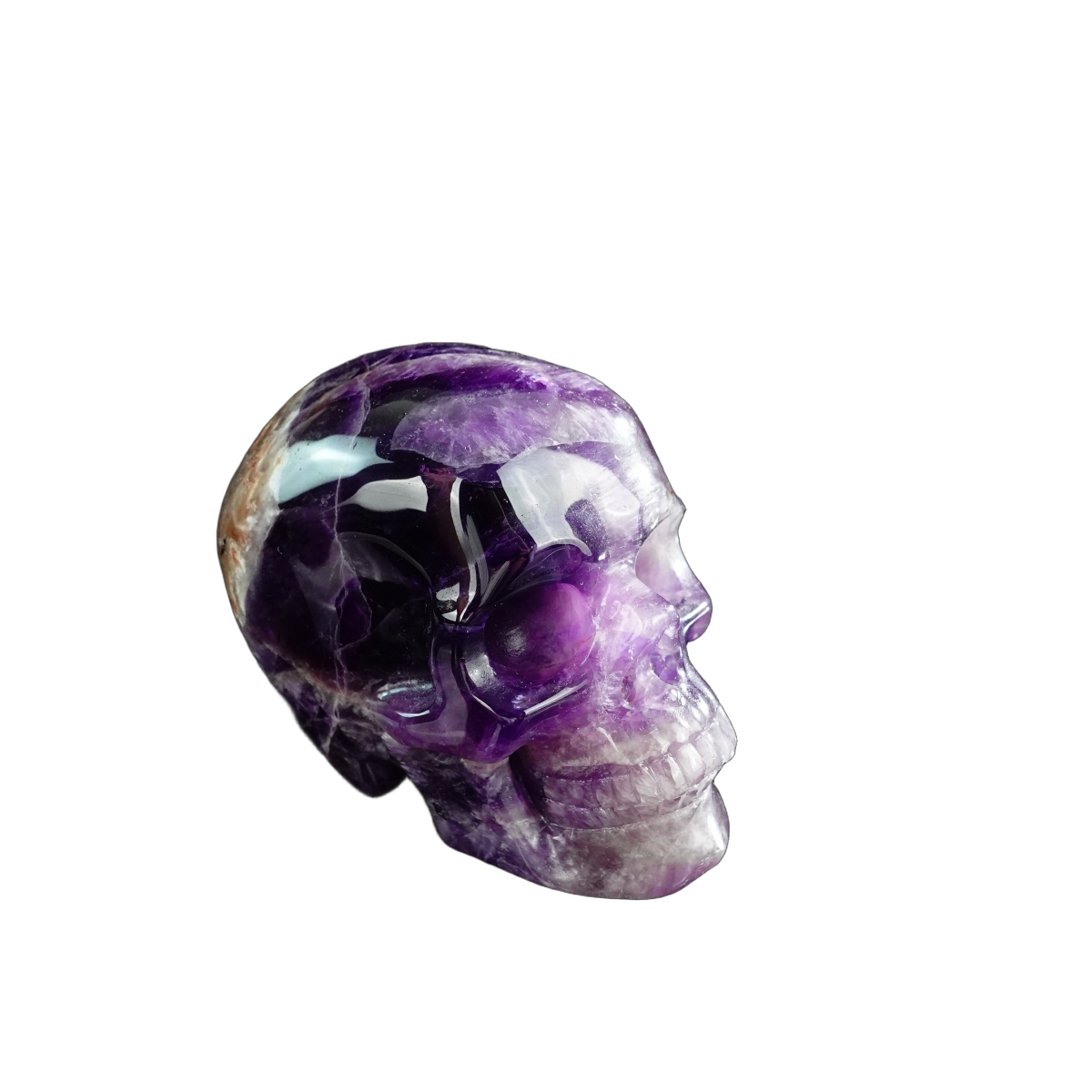 3.0" Amethyst Crystal Skull Carving - Unique Piece #AM09