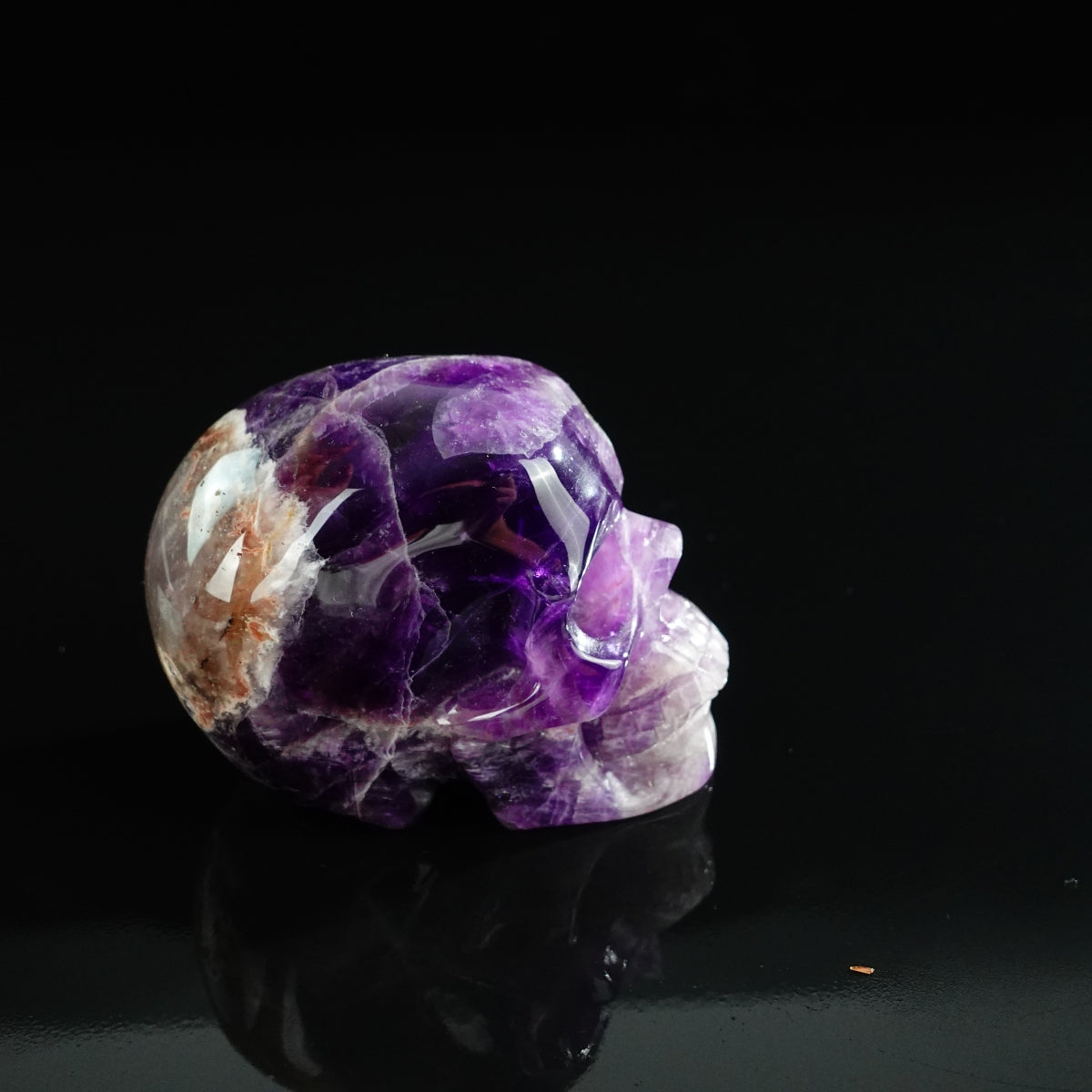 3.0" Amethyst Crystal Skull Carving - Unique Piece #AM09
