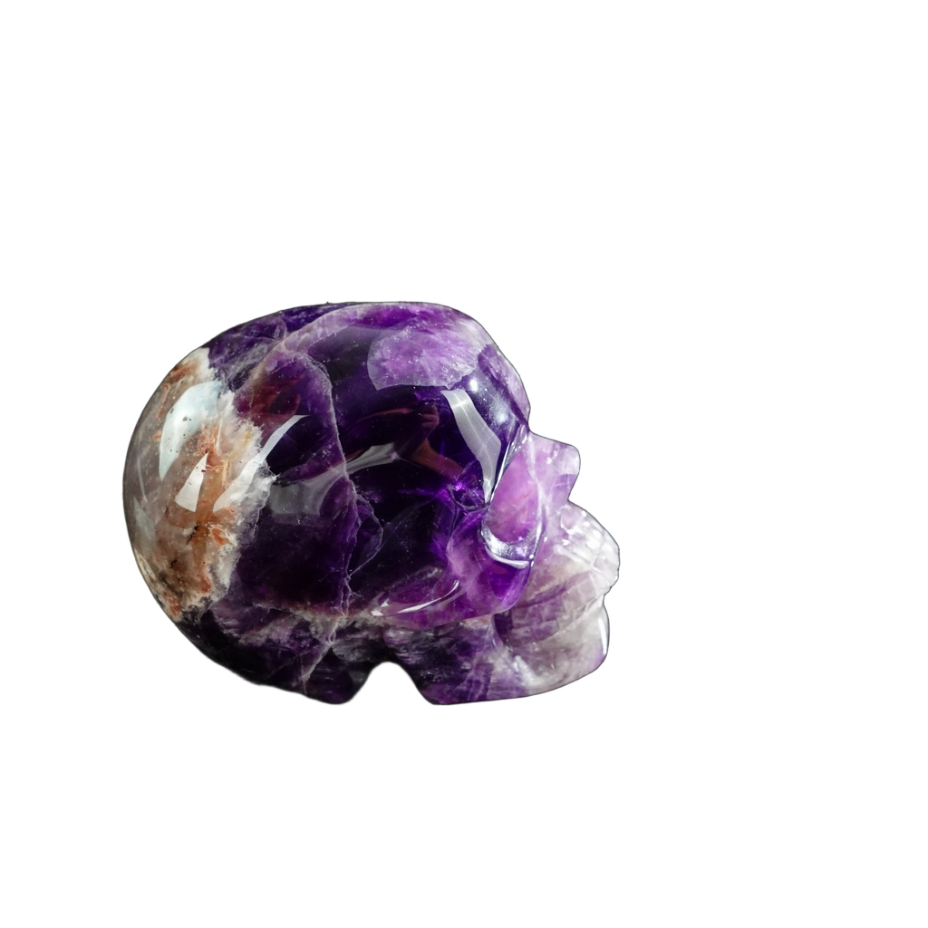 3.0" Amethyst Crystal Skull Carving - Unique Piece #AM09