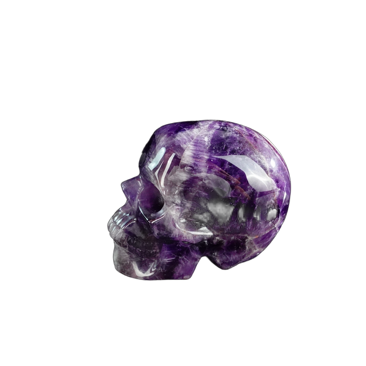 3.0" Amethyst Crystal Skull Carving - Unique Piece #AM09