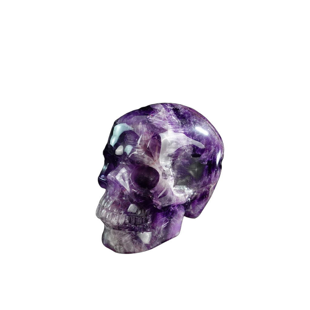 3.0" Amethyst Crystal Skull Carving - Unique Piece #AM09