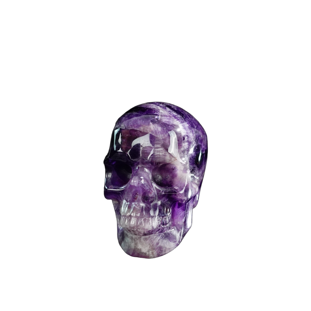 3.0" Amethyst Crystal Skull Carving - Unique Piece #AM09
