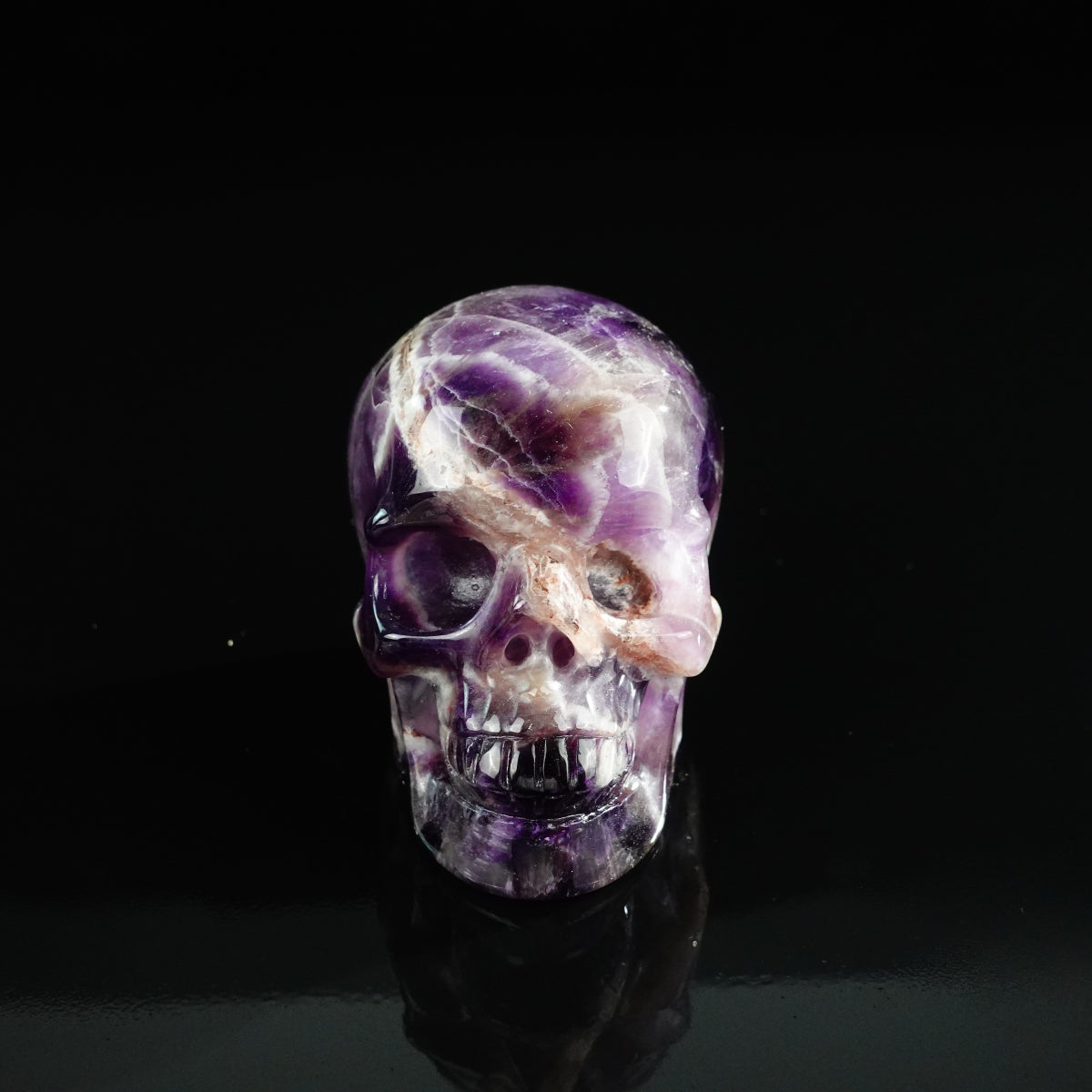3.0" Amethyst Crystal Skull Carving - Unique Piece #AM10
