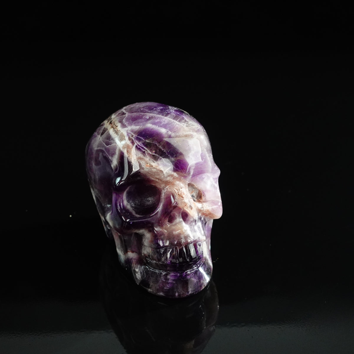 3.0" Amethyst Crystal Skull Carving - Unique Piece #AM10