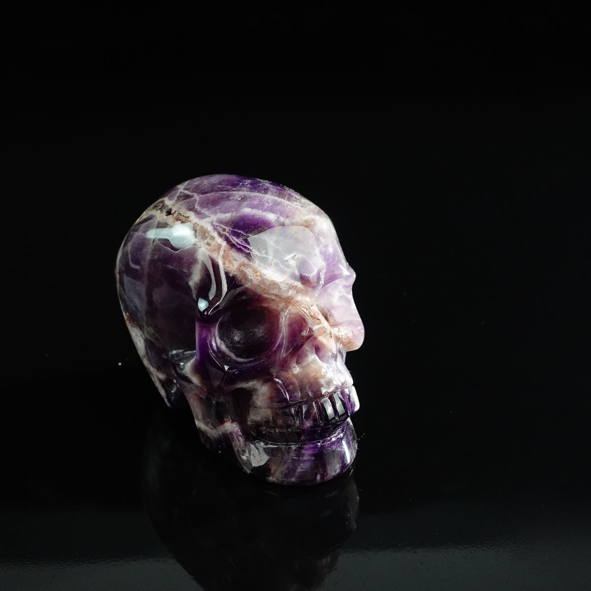 3.0" Amethyst Crystal Skull Carving - Unique Piece #AM10