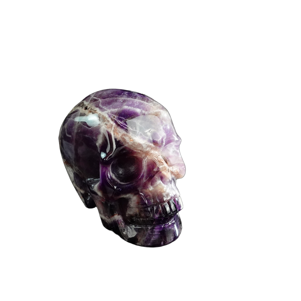 3.0" Amethyst Crystal Skull Carving - Unique Piece #AM10