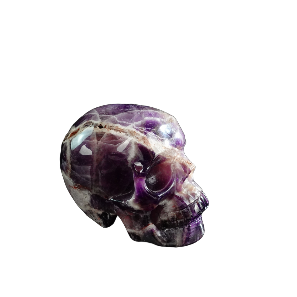 3.0" Amethyst Crystal Skull Carving - Unique Piece #AM10