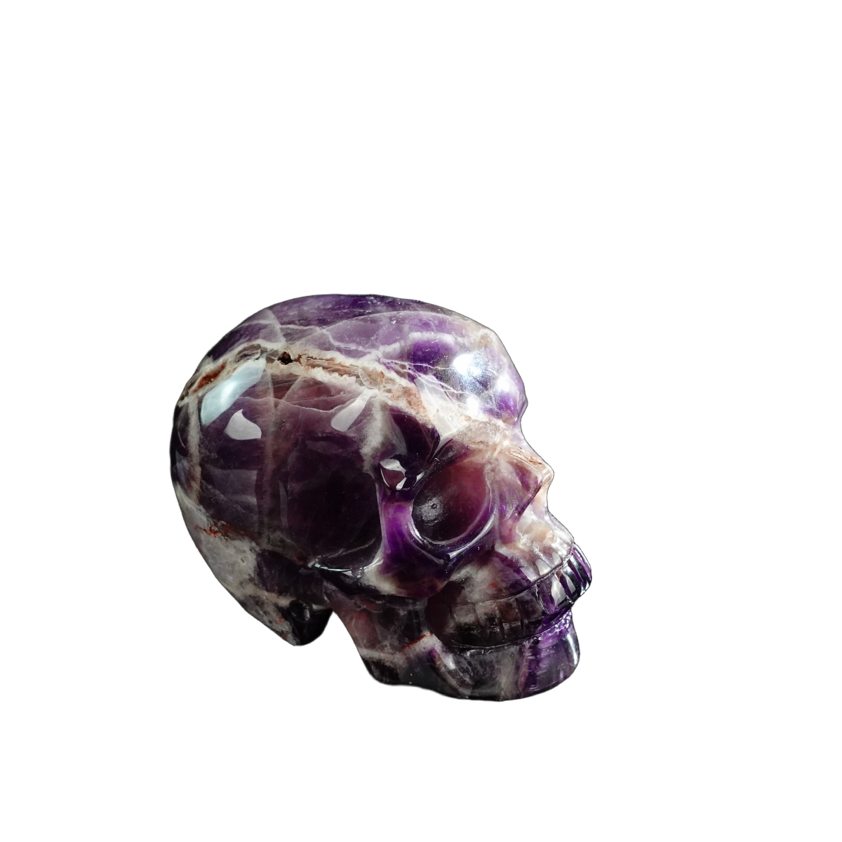 3.0" Amethyst Crystal Skull Carving - Unique Piece #AM10