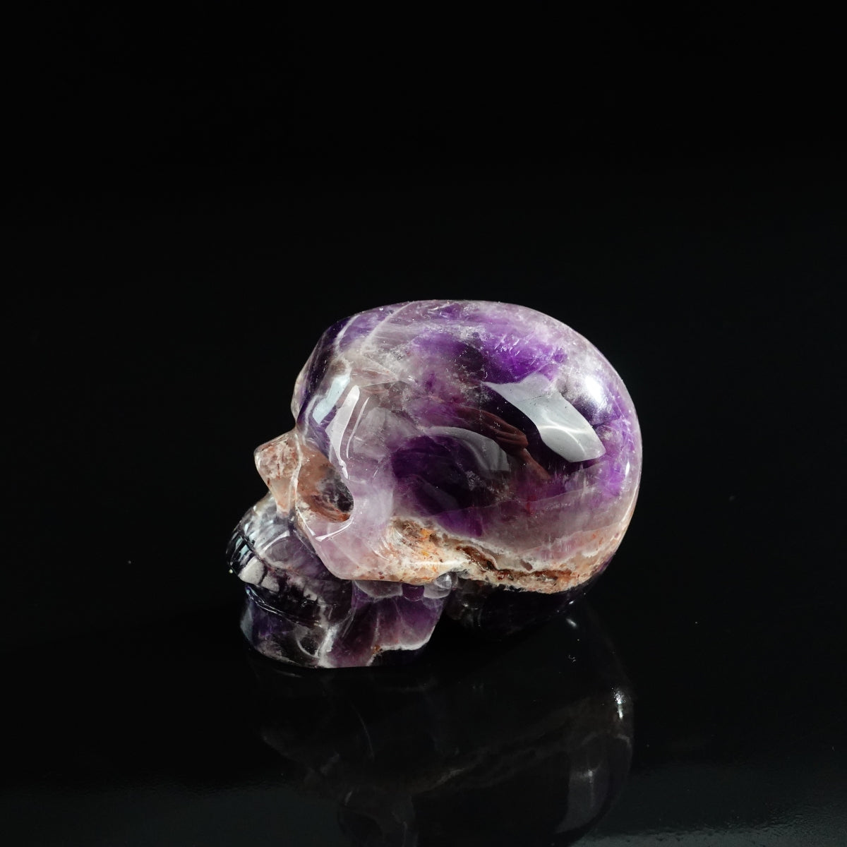 3.0" Amethyst Crystal Skull Carving - Unique Piece #AM10