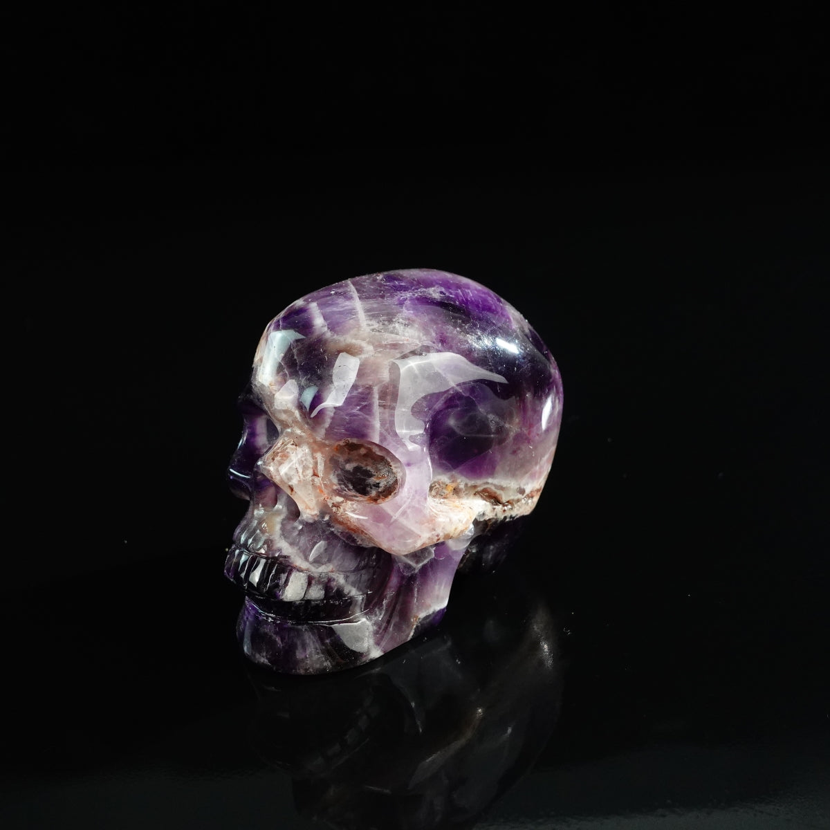 3.0" Amethyst Crystal Skull Carving - Unique Piece #AM10