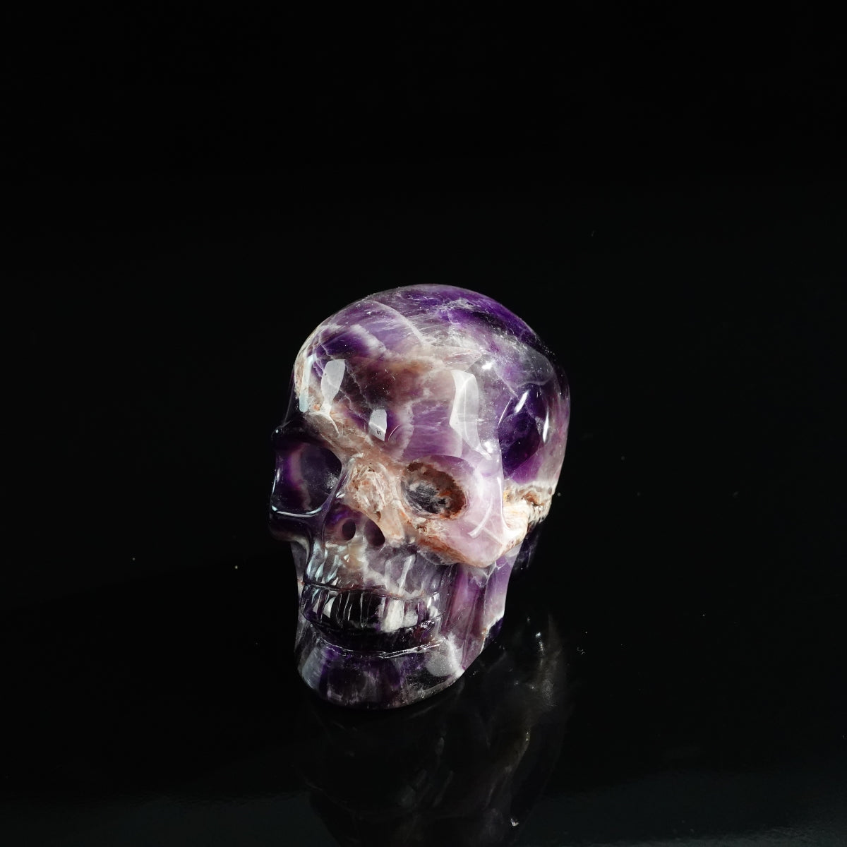 3.0" Amethyst Crystal Skull Carving - Unique Piece #AM10