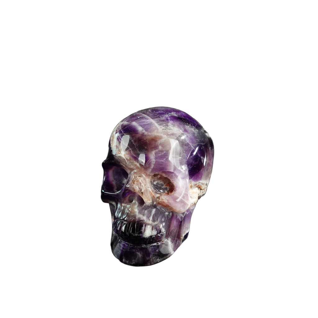 3.0" Amethyst Crystal Skull Carving - Unique Piece #AM10
