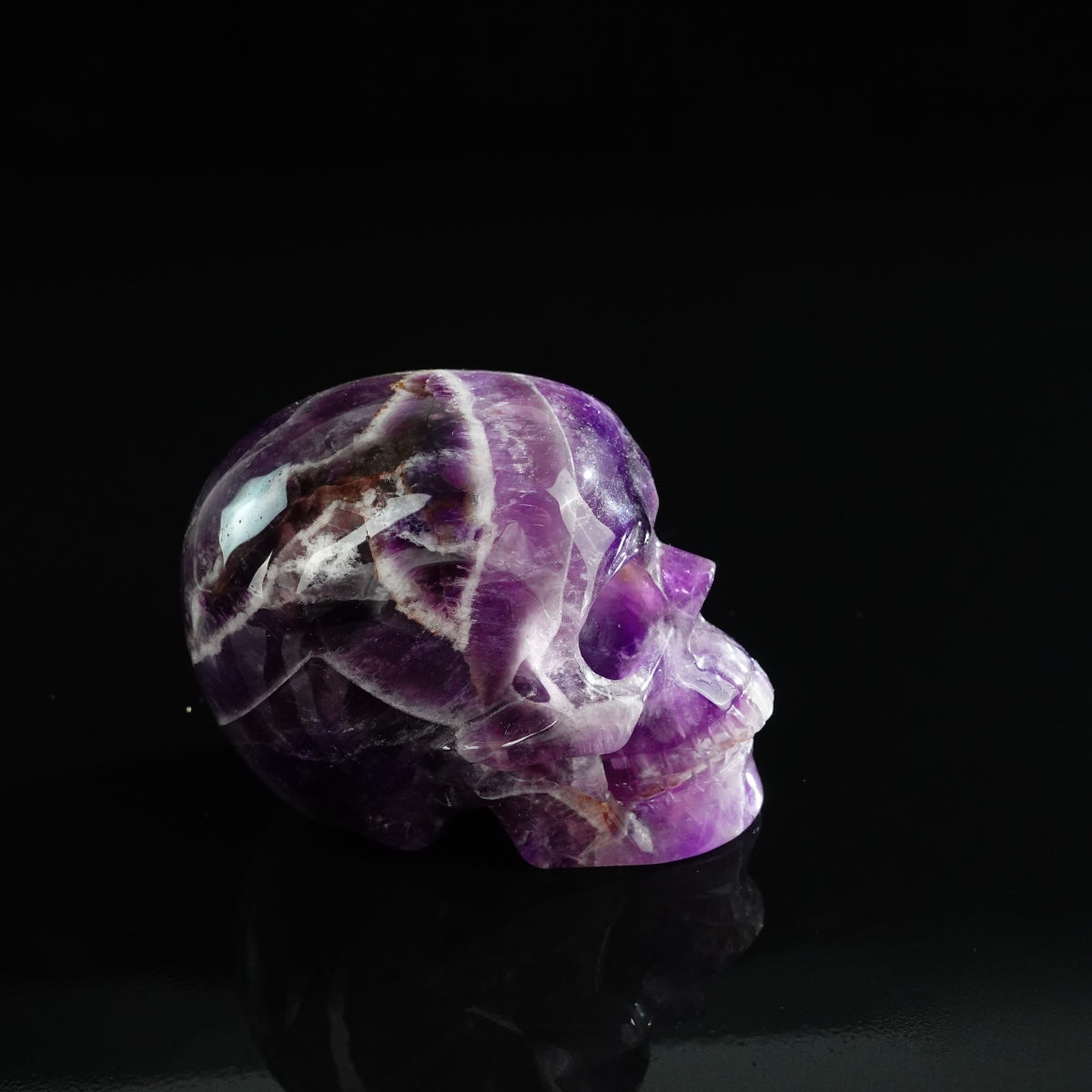 3.0" Amethyst Crystal Skull Carving - Unique Piece #AM11