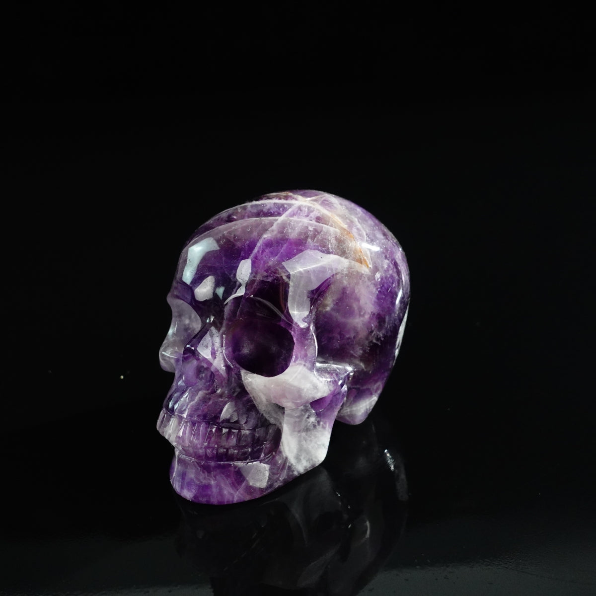 3.0" Amethyst Crystal Skull Carving - Unique Piece #AM11