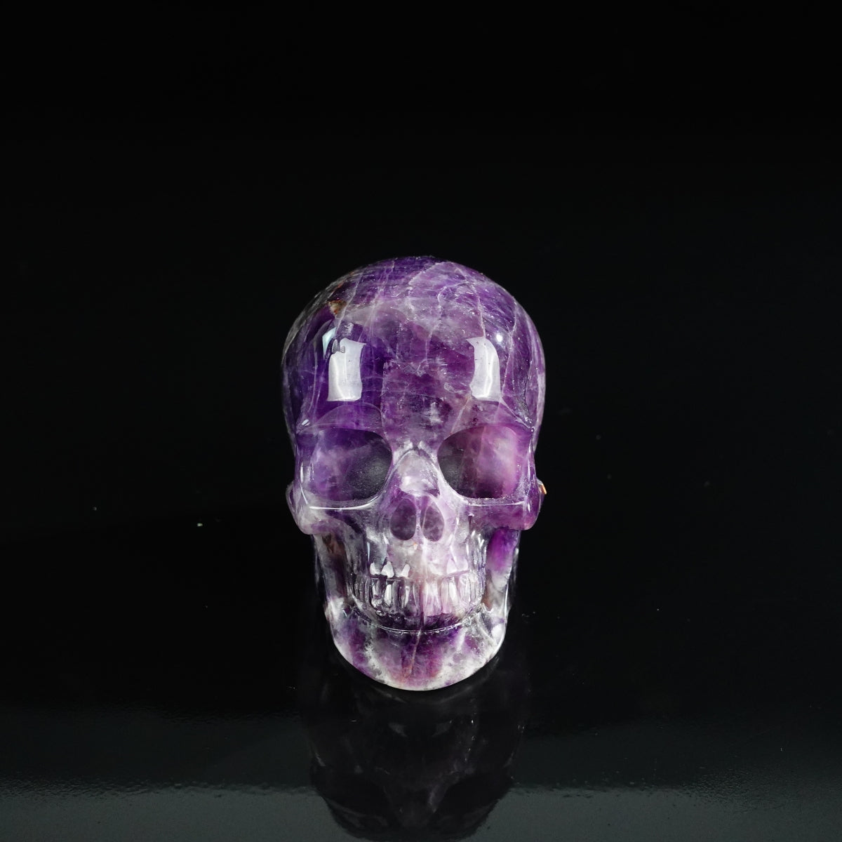3.0" Amethyst Crystal Skull Carving - Unique Piece #AM12