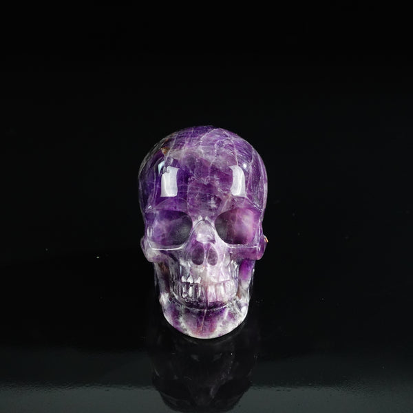 3.0" Amethyst Crystal Skull Carving - Unique Piece #AM12