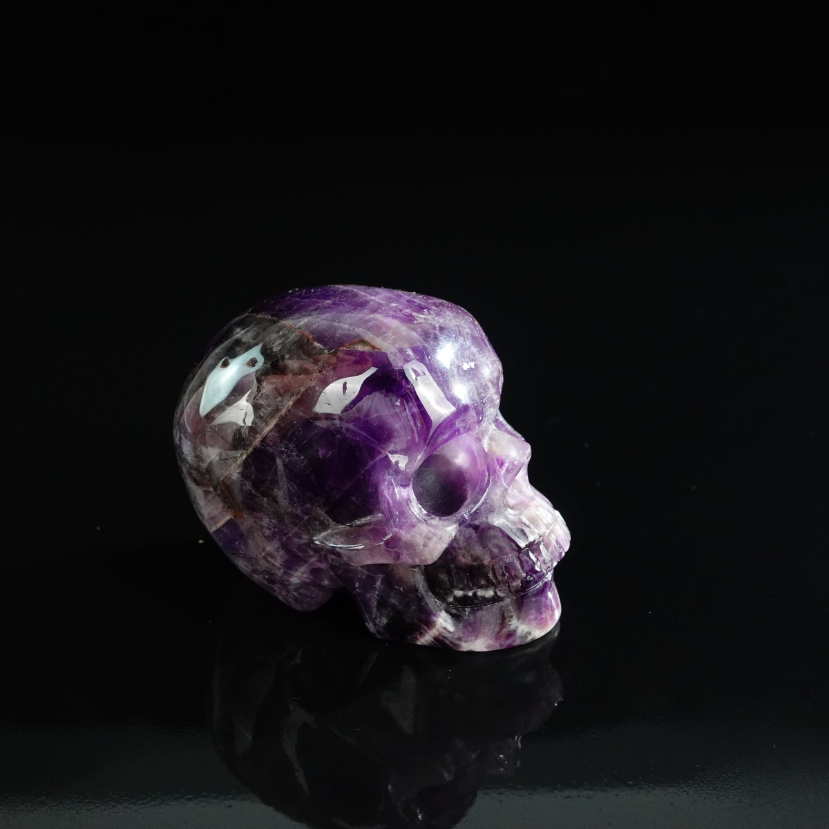 3.0" Amethyst Crystal Skull Carving - Unique Piece #AM12